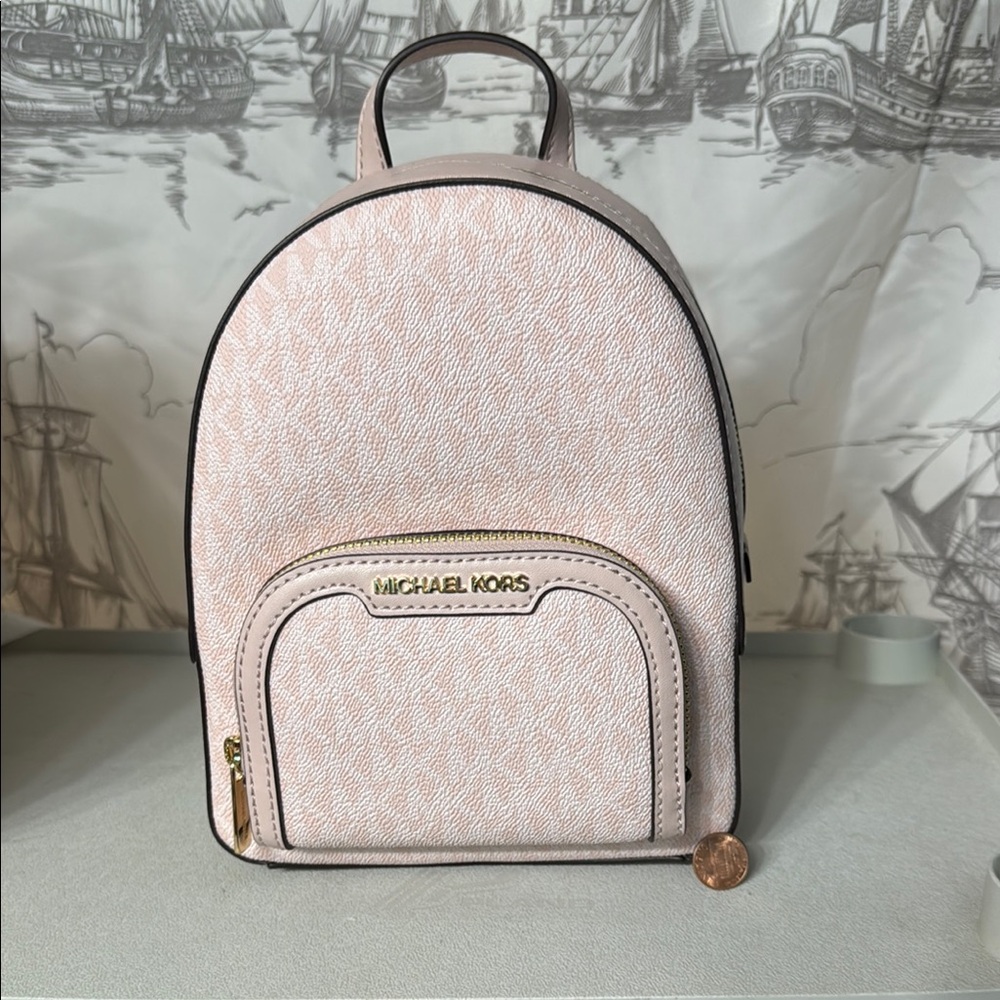 Michael Kors Jaycee Mini Backpack Light Powder Blush NWT